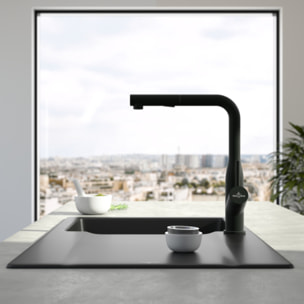 Robinet de cuisine avec douchette VILLEROY & BOCH Subway Style Shower Noir mat