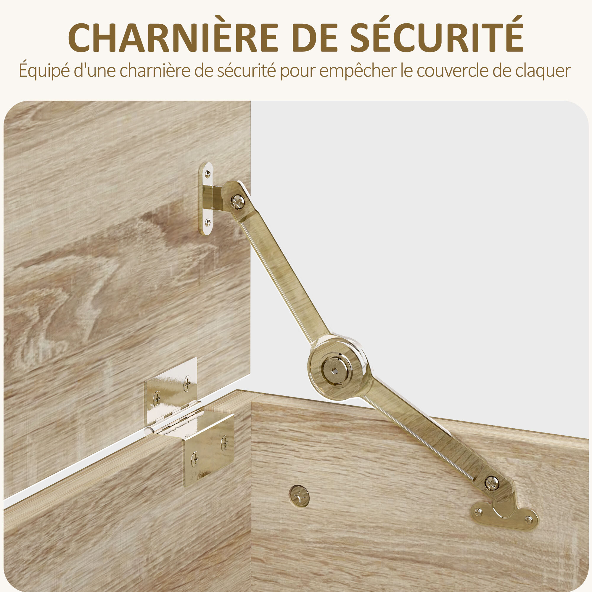 Coffre malle de rangement coffre à jouets dim. 100L x 40l x 40H cm panneaux particules bois chêne