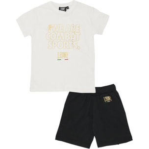 Set da bambino con t-shirt maniche corte e bermuda Gold Edition