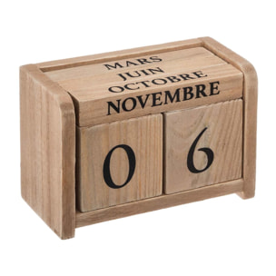 Calendrier príamo bois 11x7,5cm