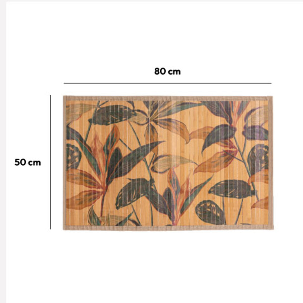 Tapis latte bambou 50x80cm "Palawan" multicolore