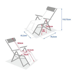 Fauteuil de jardin Decima beige lin/acajou