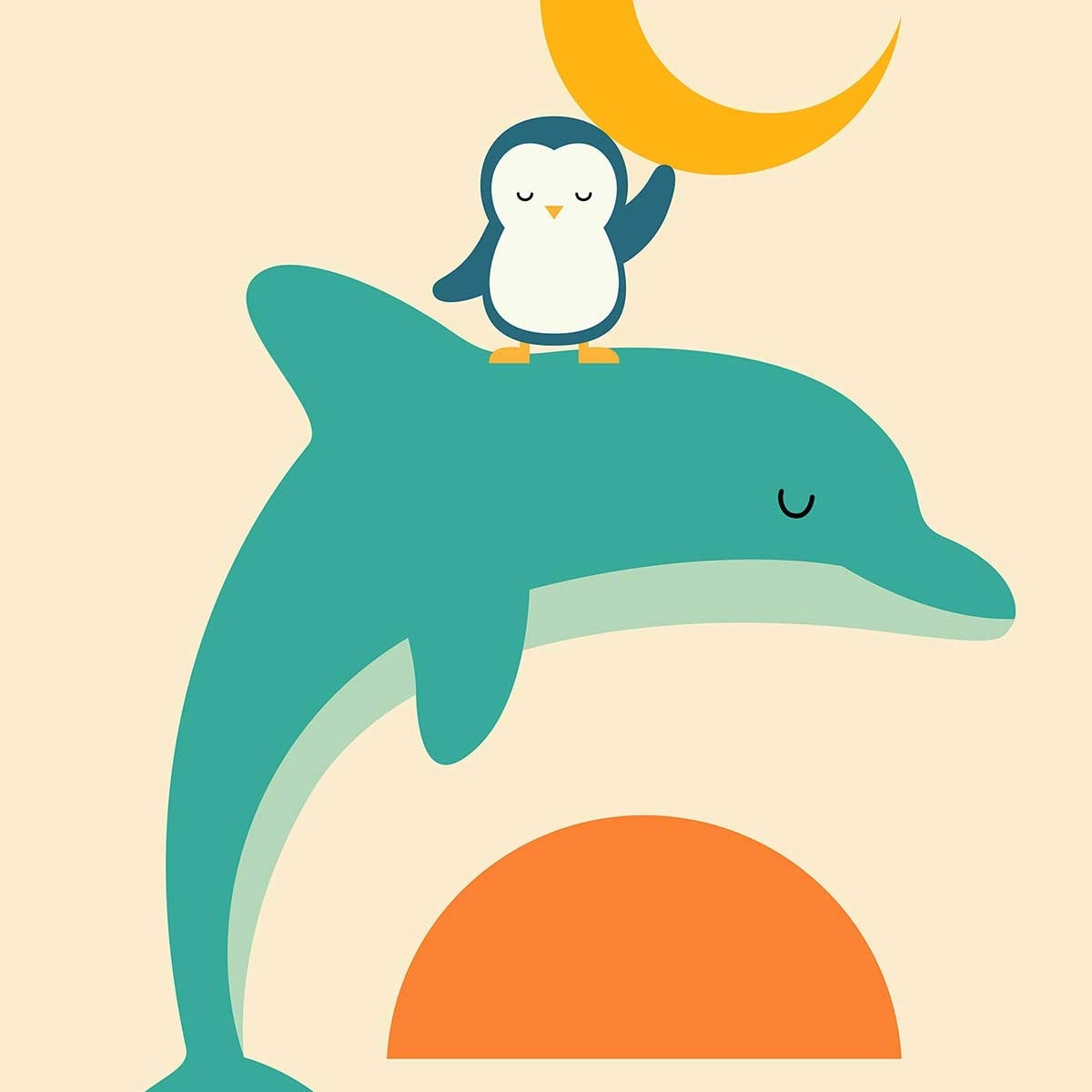 Tableau rendez vous avec la lune Toile imprimée