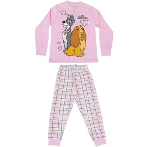 Pigiama lungo Lilli e il Vagabondo Rosa Confetto Lei Disney Multicolor