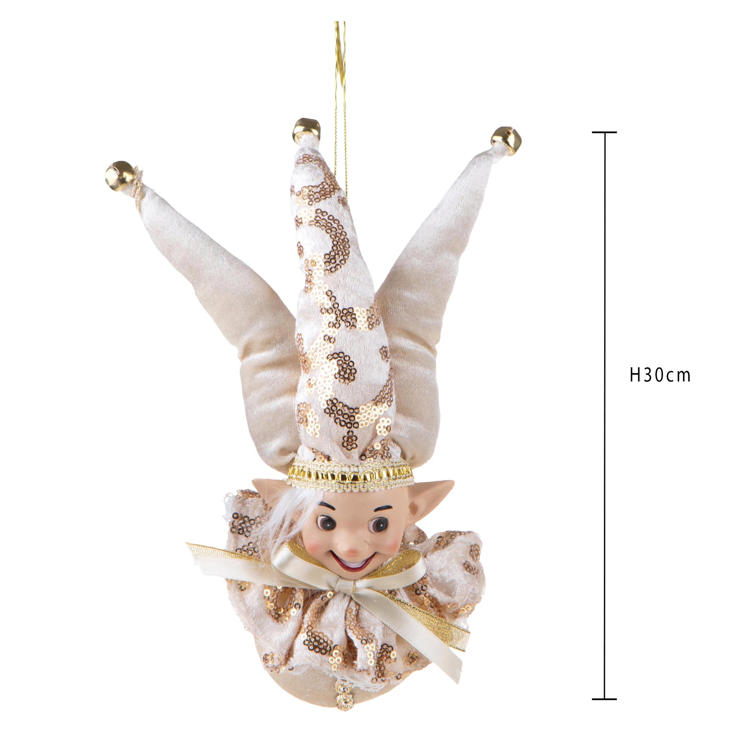 Elfo sopra sfera - Pezzi 3 - 18xH30x10cm - Bianchi Dino SpA