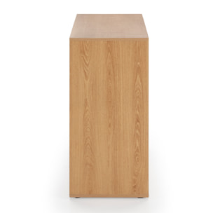 Aparador Tori 3 Puertas 3 cajones, Color Roble, 140 cm