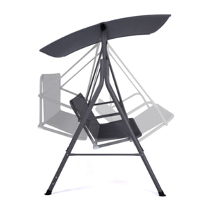 Balancelle de jardin grise textilène 170cm