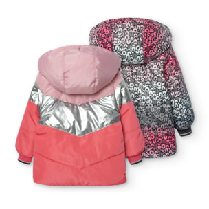 Parka reversible de bebé niña