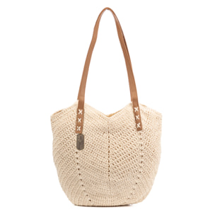 Benetutti Bolso de hombro Mujer. Tejido Algodón Crochet.