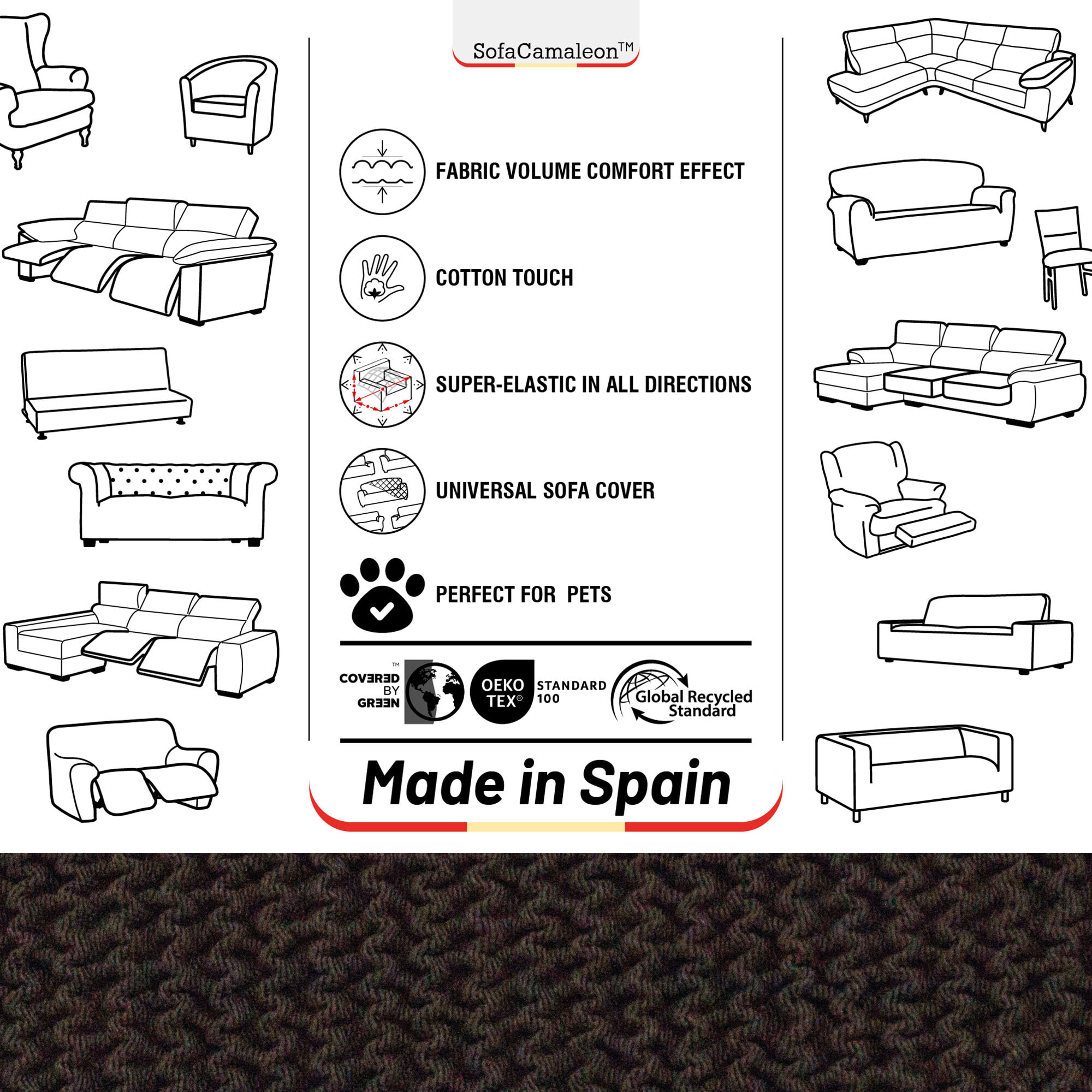 Funda Súper Elástica para SOFÁ modelo WONDER