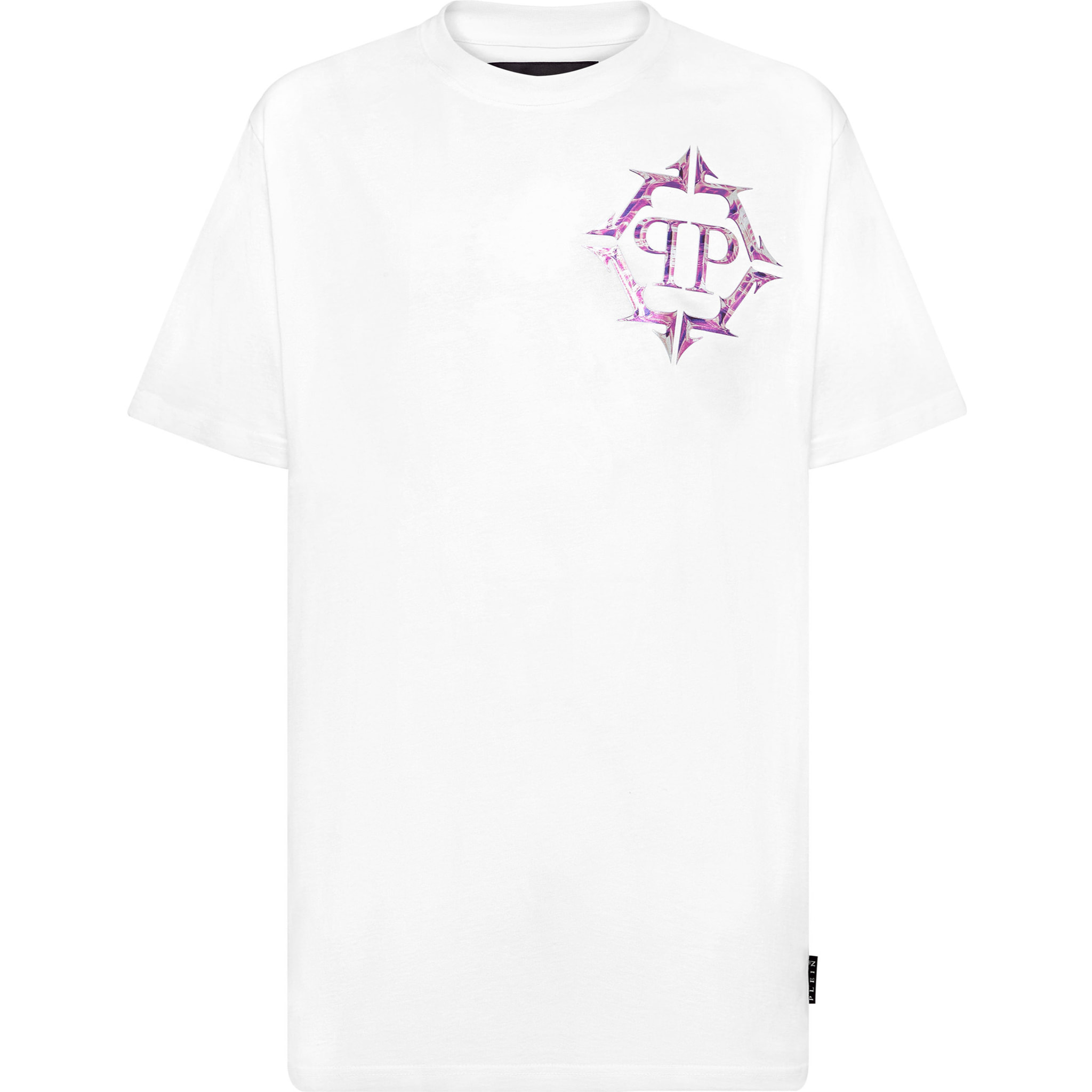 PHILIPP PLEIN Camiseta de cuello redondo y manga corta CHROME