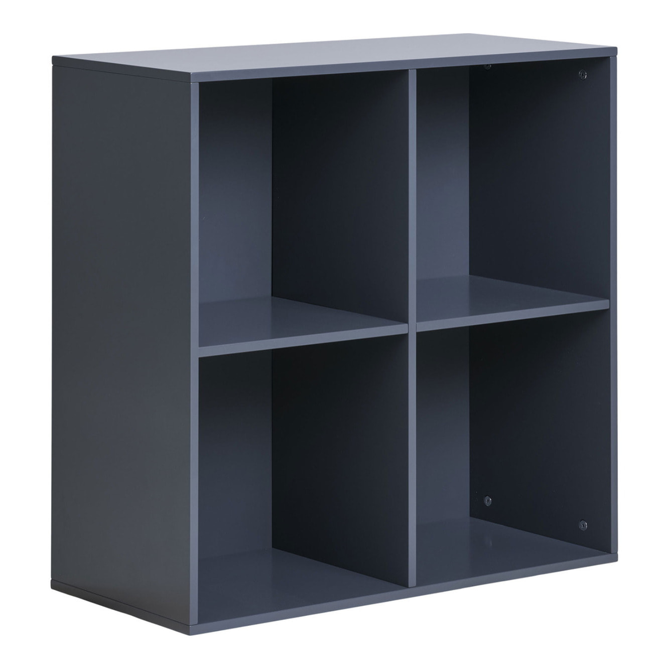Scaffale da parete Horne a 4 vani in legno grigio scuro 69×30×69 cm