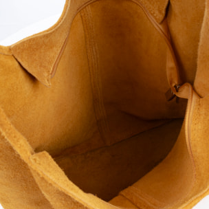 Bagnara bolso shopper mujer. Piel auténtica Gamuza.