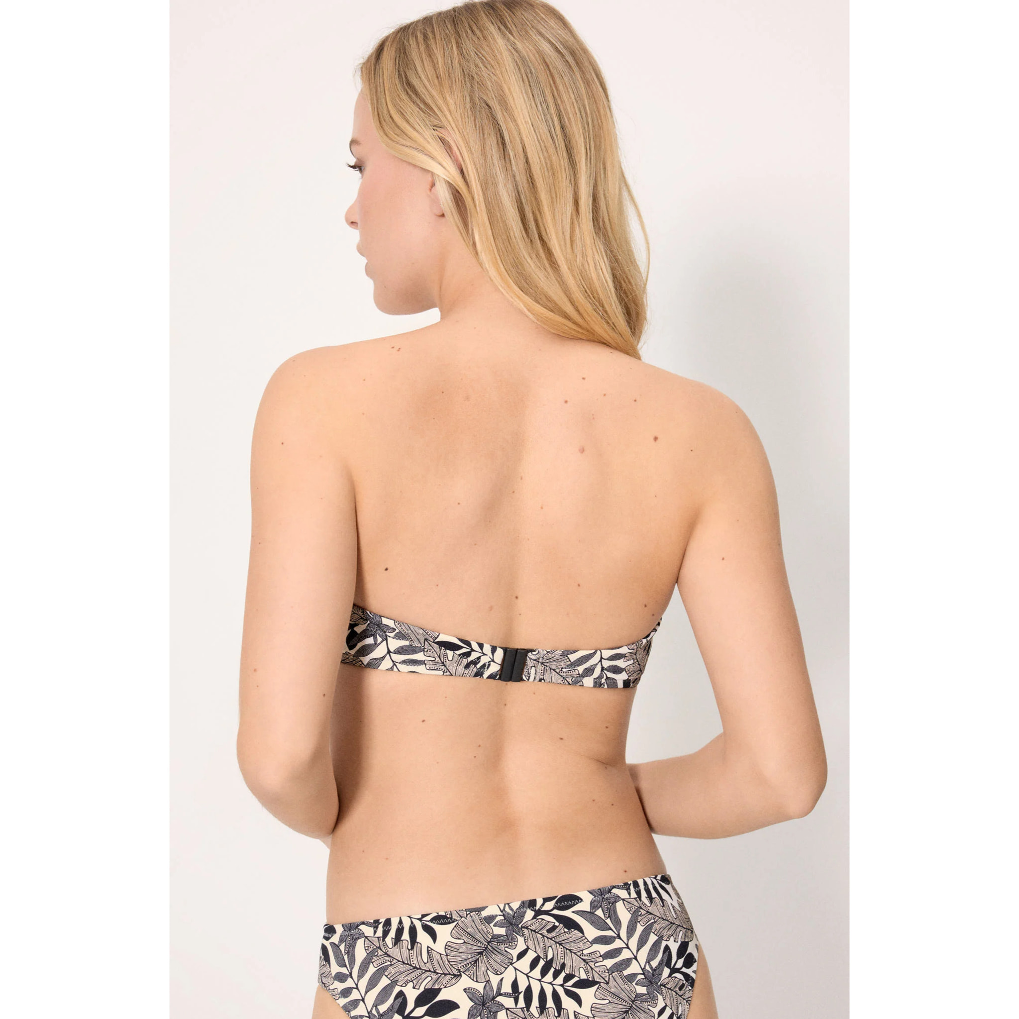 Top bikini bandeau Nero