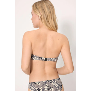 Top bikini bandeau Nero