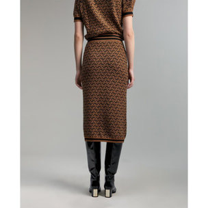 Gonna in maglia Logomania