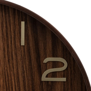 Horloge Ivana bois foncé D55cm