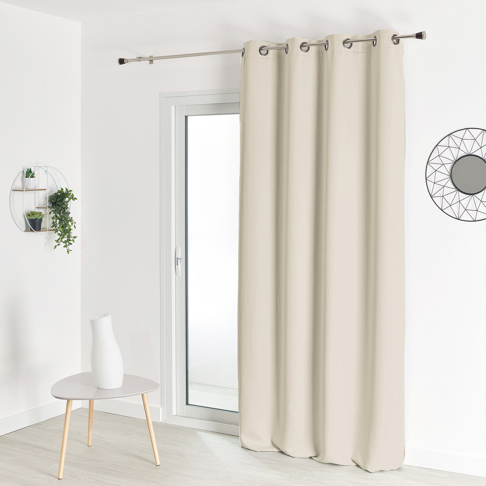 Rideau occultant ignifugé M1 non feu - Ecru