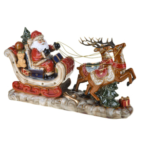 Babbo natale 44,5xh23 cm senza slitta - Pezzi 1 - ROSSO - Bianchi Dino SpA