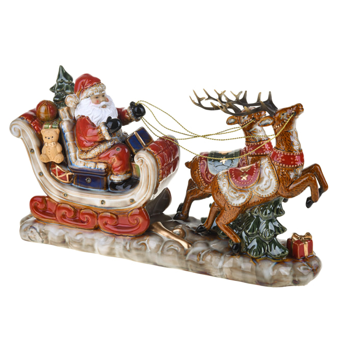 Babbo natale 44,5xh23 cm senza slitta - Pezzi 1 - ROSSO - Bianchi Dino SpA