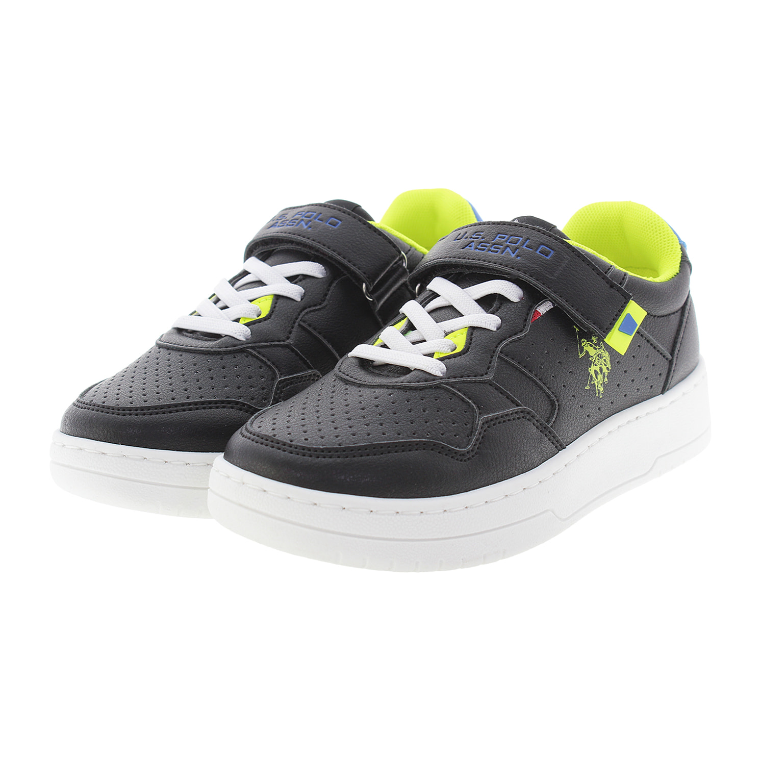 Sneakers U.S. Polo Assn. nero-verde lime