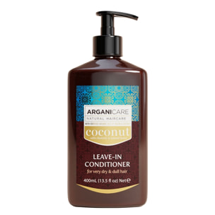 Huile de Coco - Soin Hydratant Protecteur sans-Rinçage - Cheveux Très Secs, Frisés et Crépus 400 ml