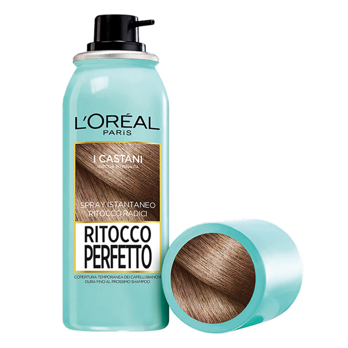 2x Spray Castano per Capelli Bianchi Colore Ritocco Perfetto
