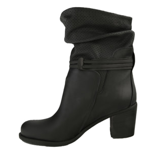 Stivaletti in vera pelle di vitello con tacco comodo