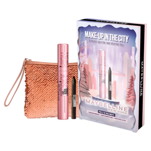 Confezione Regalo Natale Make Up in The City con Mascara Sky High Nero + Mini Matita Occhi + Pochette