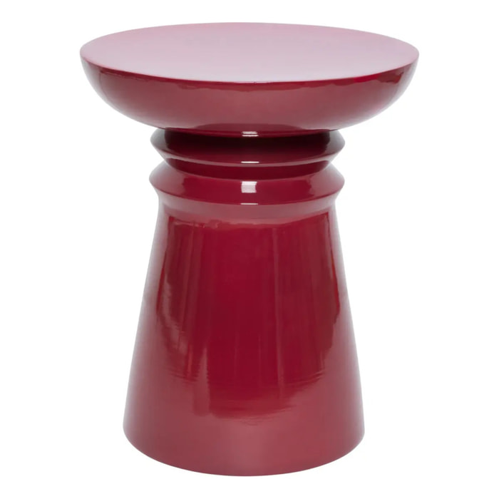 Table d'appoint Jaya ronde D.38cm grenat