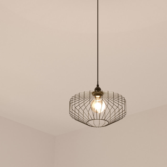 Suspension filaire "Azur" métal noir D31cm