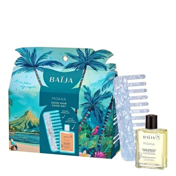 Moana - Coffret Huile Cheveux 30ml + Peigne Démêlant