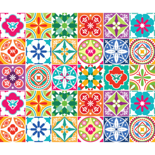 Stickers muraux - Sticker Mural Carrelage adhésif Cuisine Salle de Bain - 30 STICKERS CARRELAGES AZULEJOS ZORANA