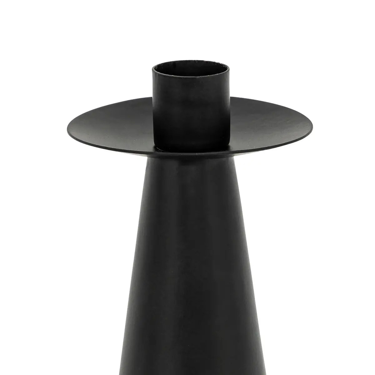 Set de 2 bougeoirs Automne métal noir H20/24cm