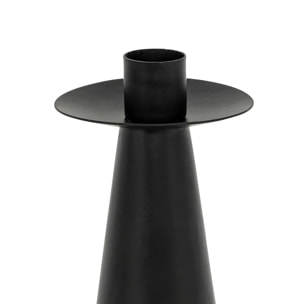 Set de 2 bougeoirs Automne métal noir H20/24cm