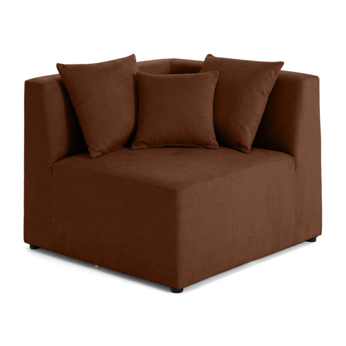 Amalfi - module d'angle réversible - en tissu - Terracotta