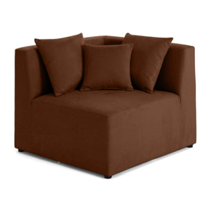 Amalfi - module d'angle réversible - en tissu - Terracotta