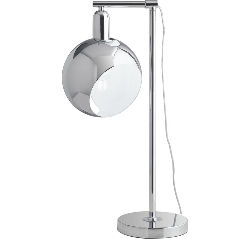 Lampada da tavolo NARCISO cromo in metallo con sfera orientabile lampadina E27