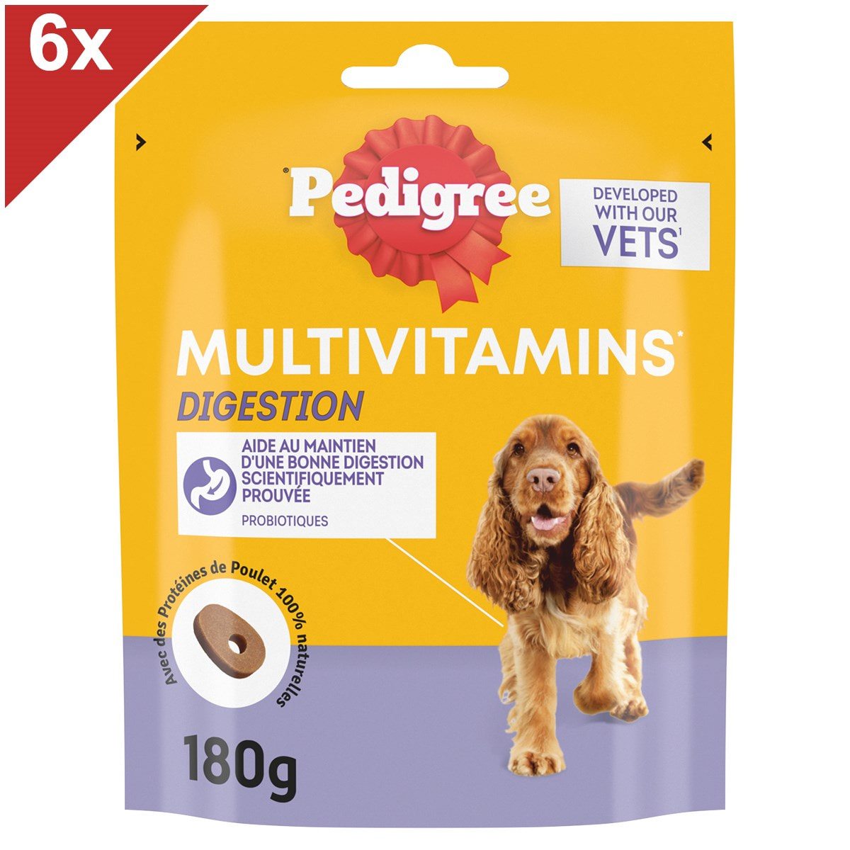 PEDIGREE Aliments Complémentaires Digestion pour chien 6x180g