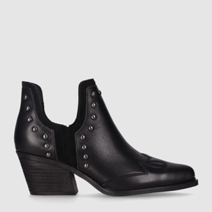 Botines de Piel - Negro - Tacón: 5 cm