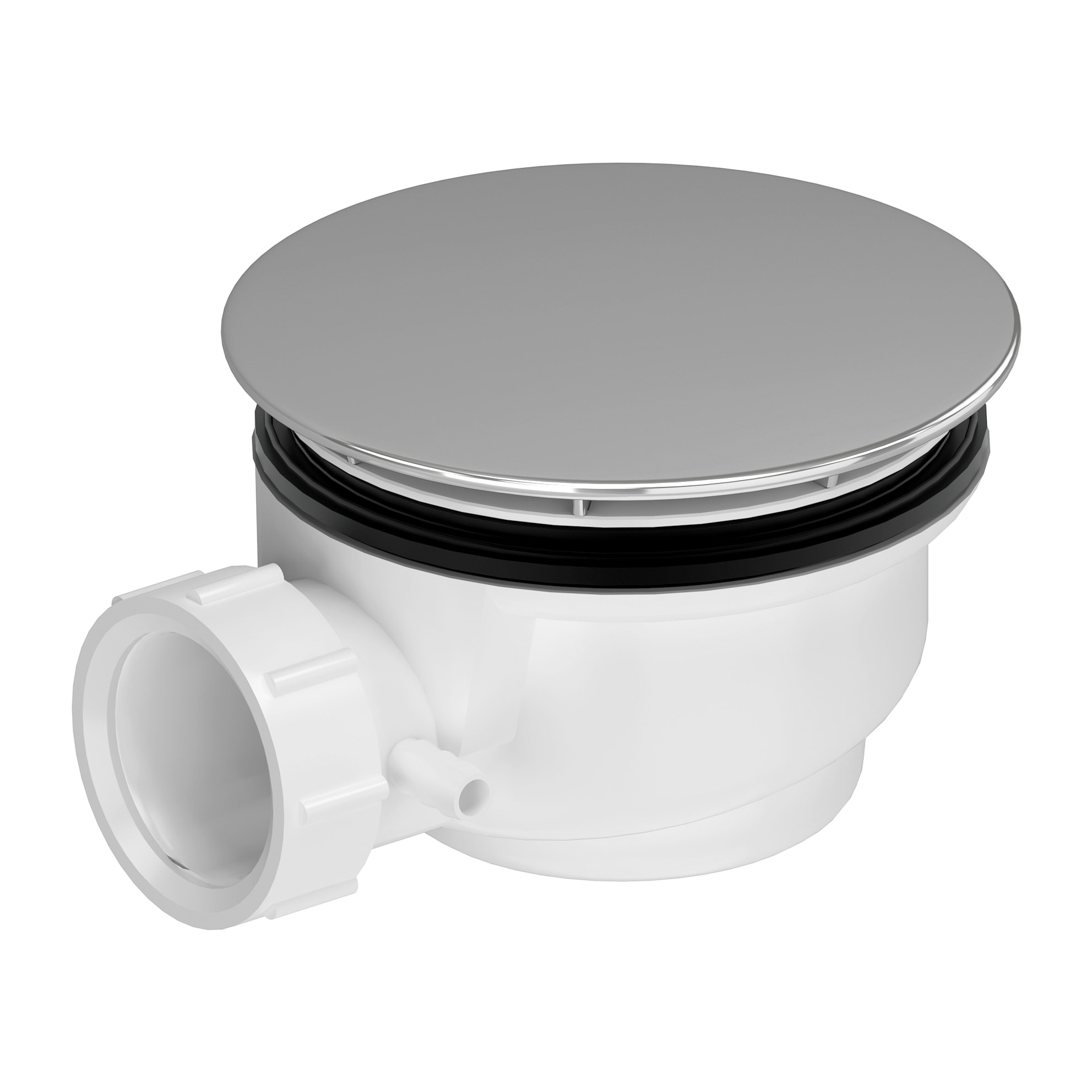 Bonde de Receveur Diamètre 90 mm - Capot Chrome - Evacuation Horizontale