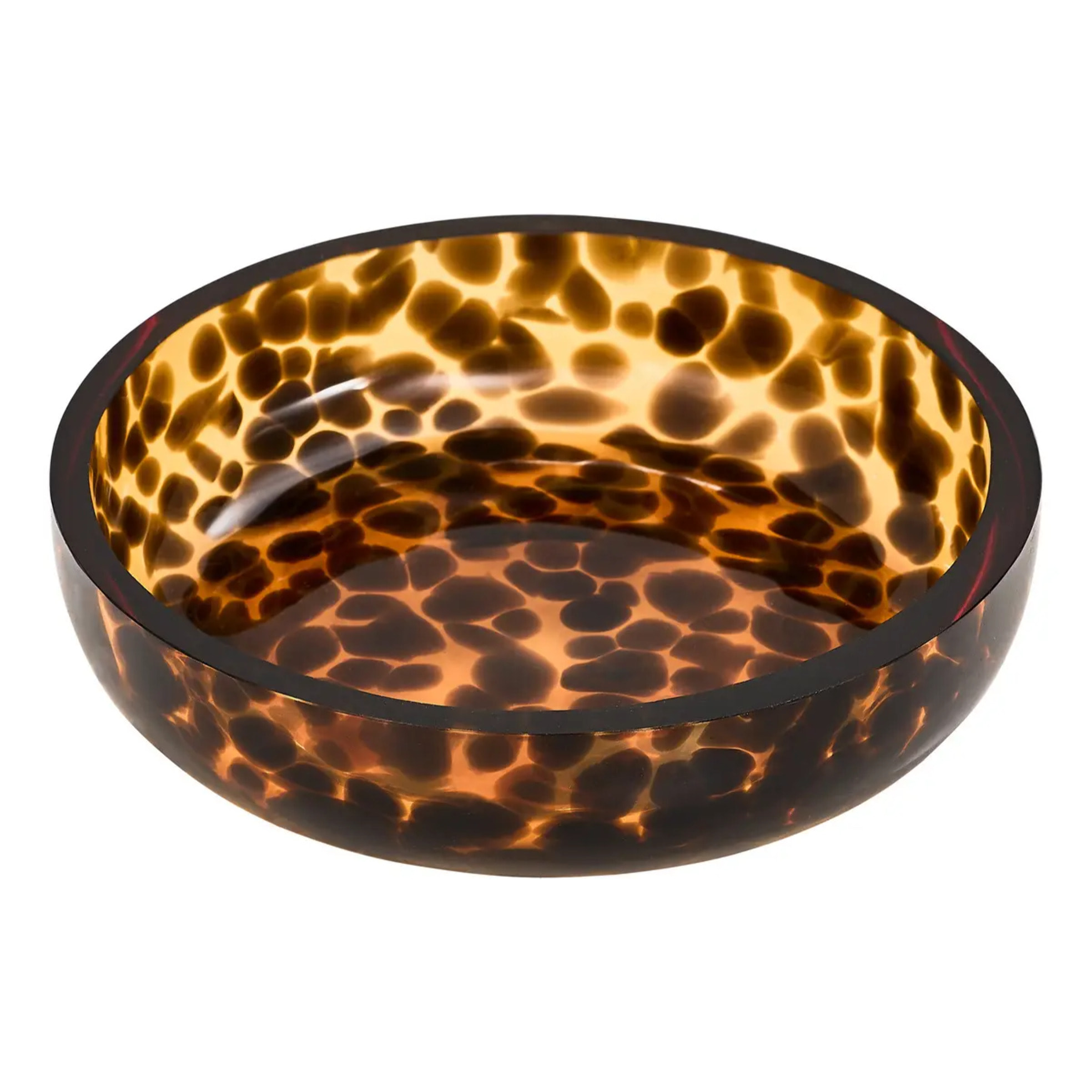 Porte-savon en verre Dotty flammes marron