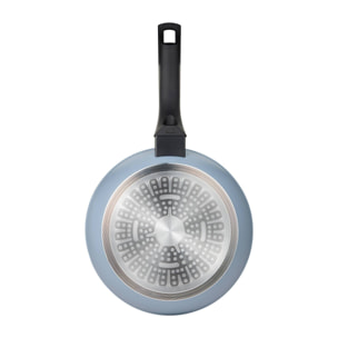 Juego de 2 Sartenes de Ø20Ø26cm + Wok de Ø30cm en Aluminio prensado color Azul NOIA San Ignacio