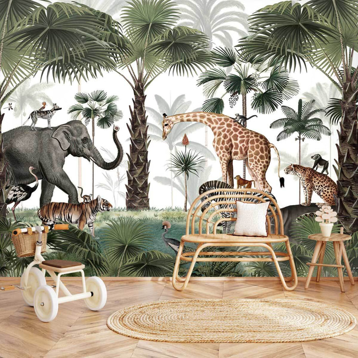 Papier peint salut de la savane Intissé