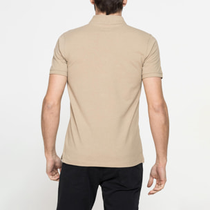 POLO MANICA CORTA IN COTONE E LINO