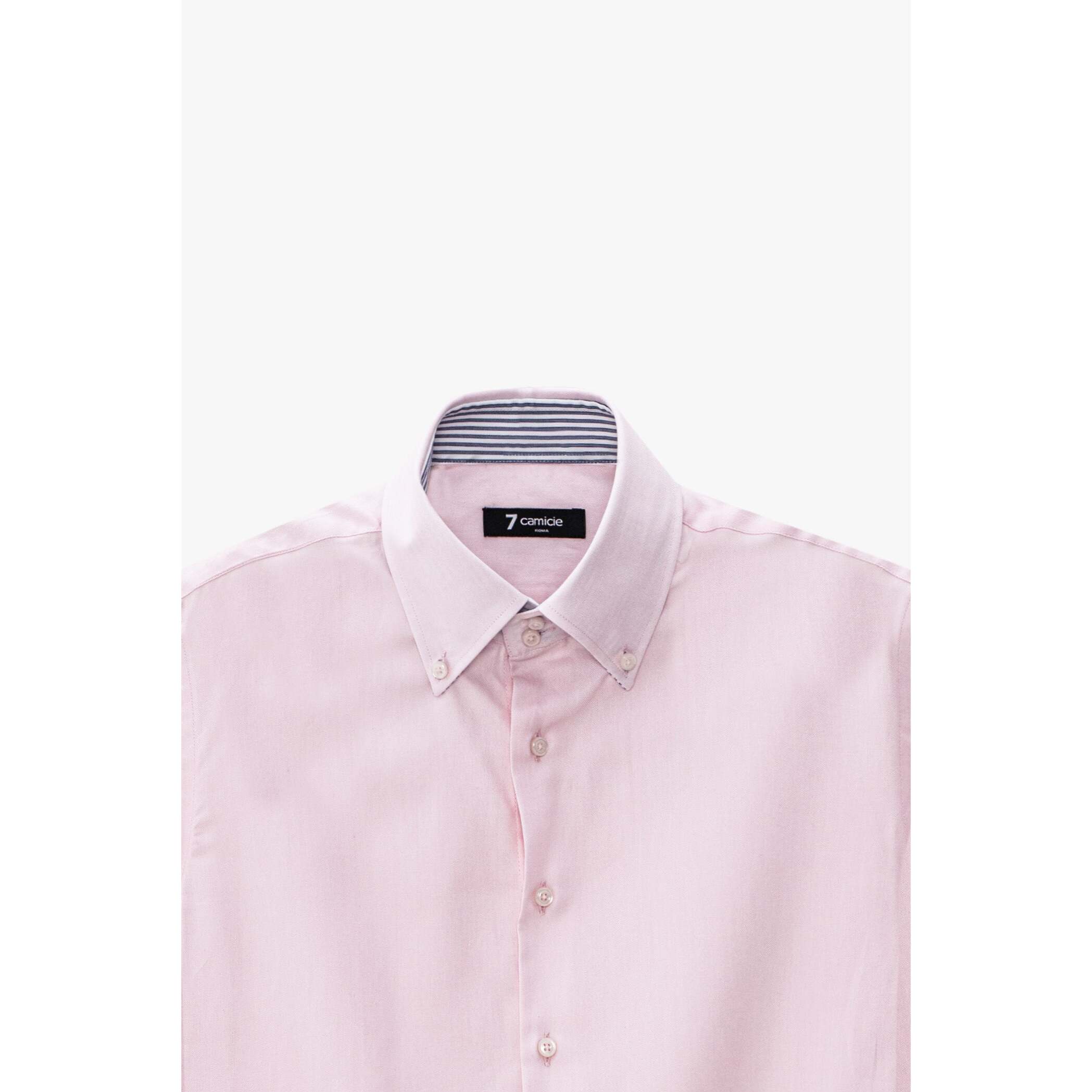 Camicia Uomo 2 Bottoni Button Down Slim Oxford unito Rosa