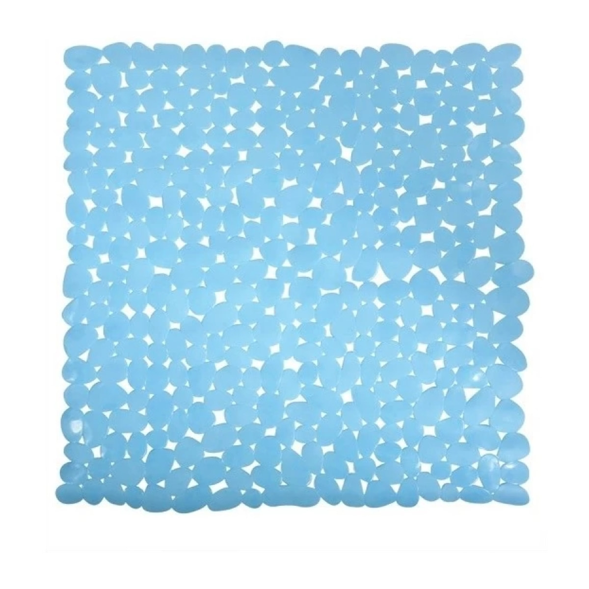Tapis Fond de douche PVC GALETS 53x53cm Bleu Ciel MSV