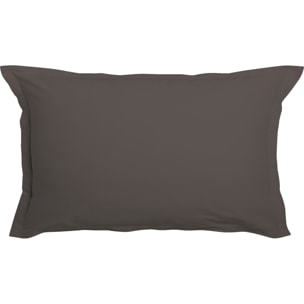 Lot De 2 Taies 100% Coton 57fils Blue Polaire