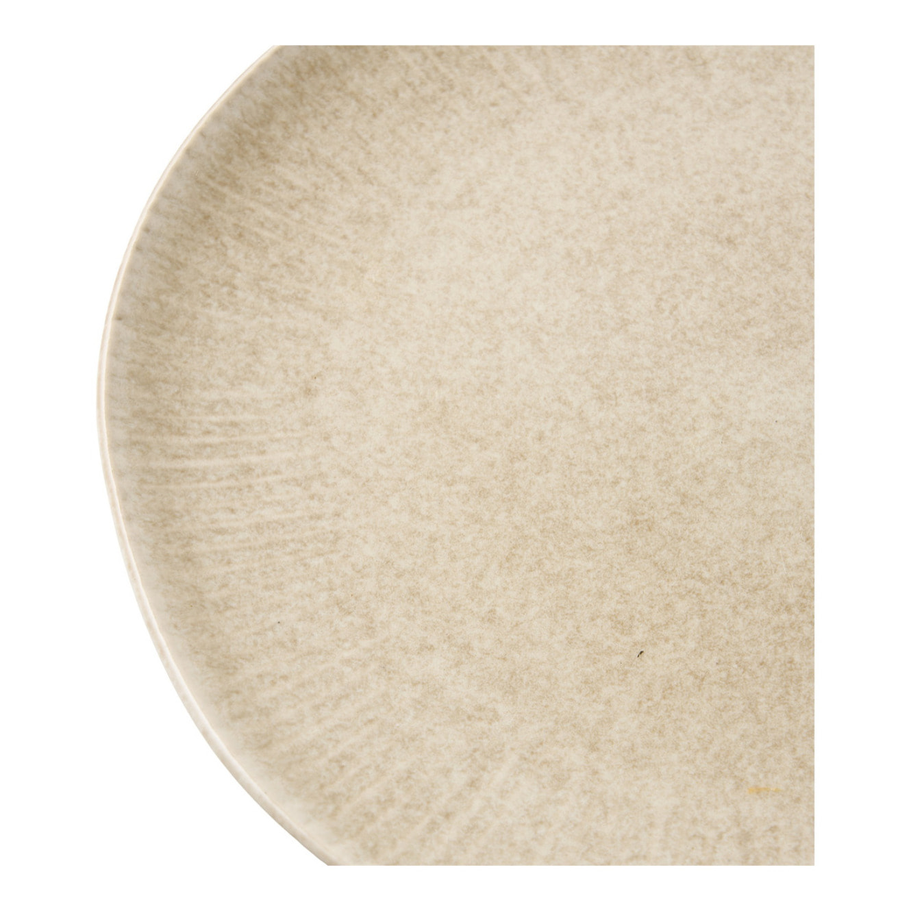 Piatto da pranzo Viola in gres beige ø21 cm — set da 4