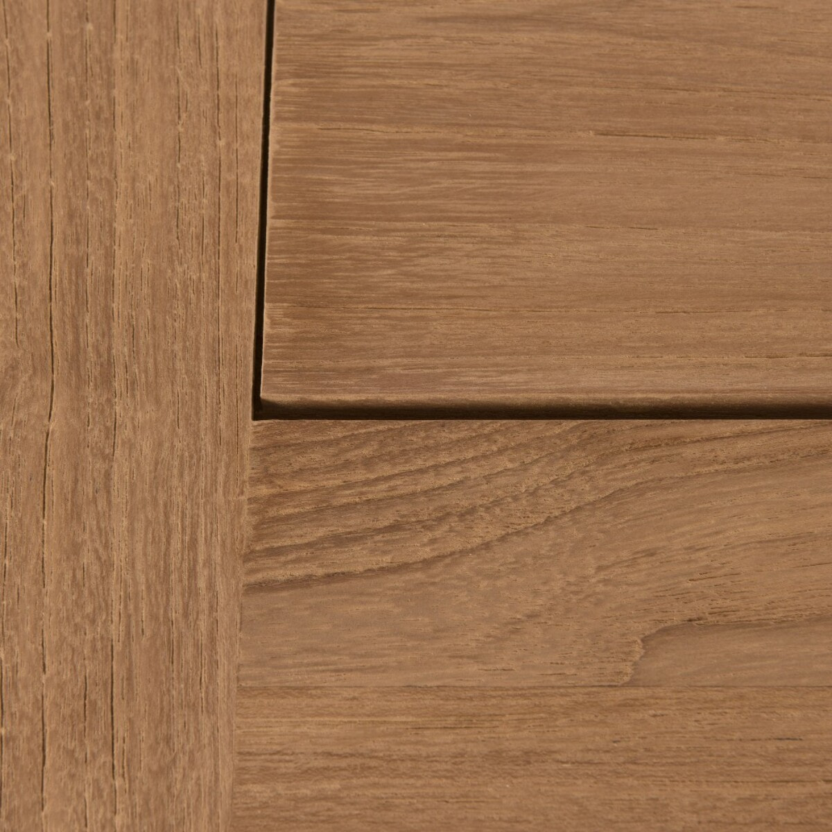 FUN - Ensemble de jardin en bois teck et textilène 8/10 personnes